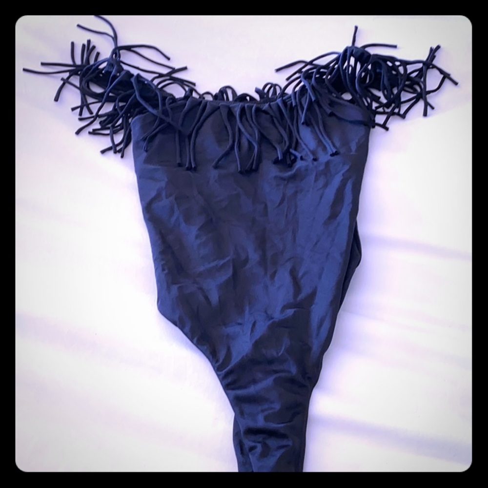 Fringe one piece bathing suit